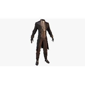 Vintage Clothing Men Suit 3D